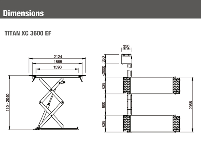 Mondolfo Ferro TITAN XC 3600 EF Lifting equipment C-Line 