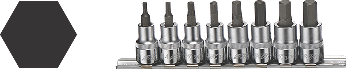 Đầu khẩu lục giác 3/8" 8 chi tiết JTC-H308H