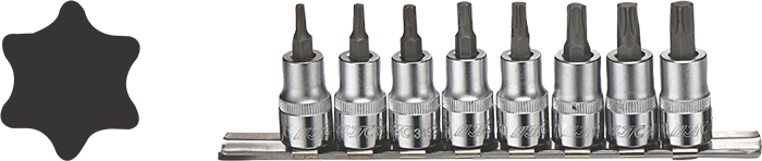 Đầu khẩu hình sao chìm 3/8" 8 chi tiết JTC-H308T