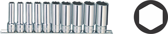 Đầu tuýp trắng 6PT 1/2" 10 chi tiết JTC-H410M